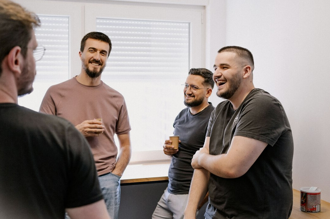 diverse group of germans talking